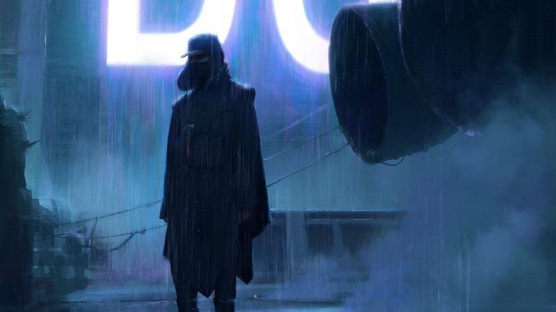 rain, artist, artwork, digital art, hd, artstation