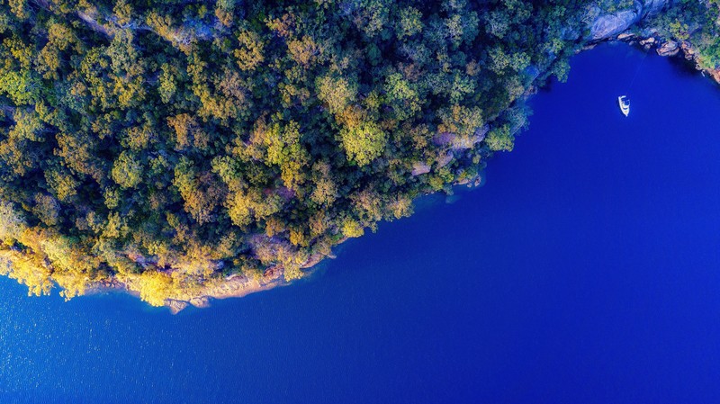 island, aerial, nature, hd, photography, 4k