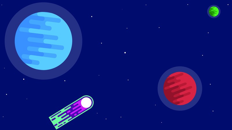 galaxy, planets, stars, digital art, hd