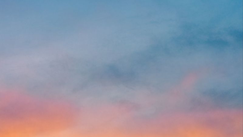 sky, gradient, clouds, sunset, 4k