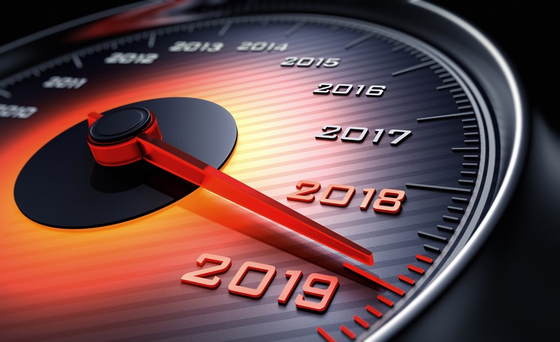 happy new year 2019, speedometer, celebrations, hd, 4k, 5k