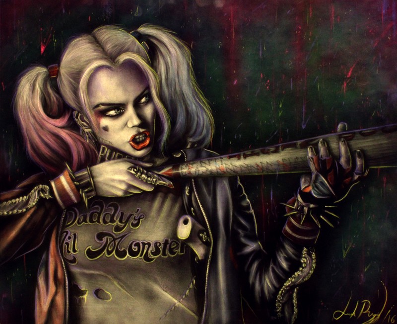 harley quinn, hd, 4k, superheroes, artist, artwork, portrait