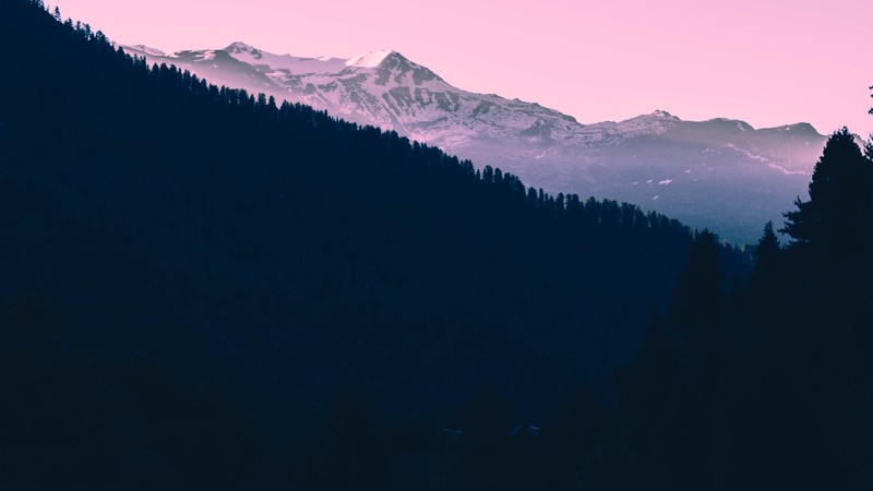 mountains, landscape, nature, hd, 4k, pink