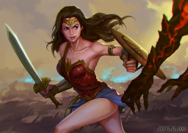 wonder woman, hd, 4k, 5k, artwork, digital art, superheroes, deviantart