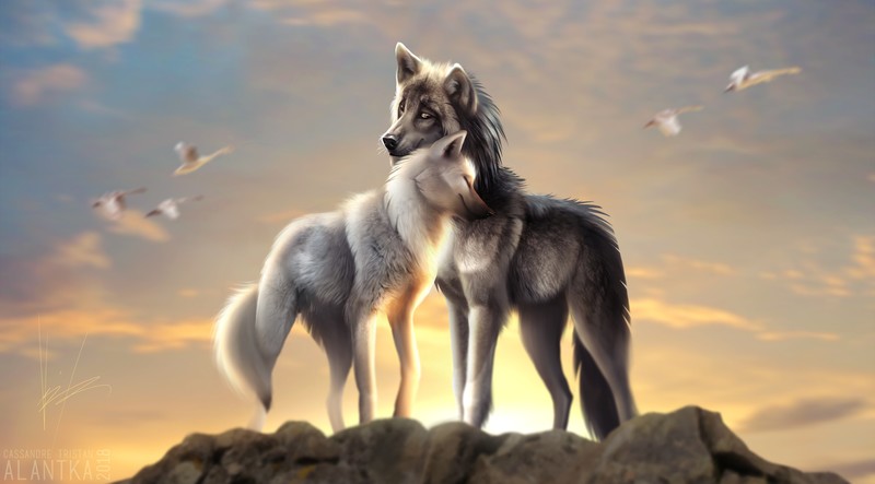 wolf, artist, artwork, digital art, hd, deviantart, 4k