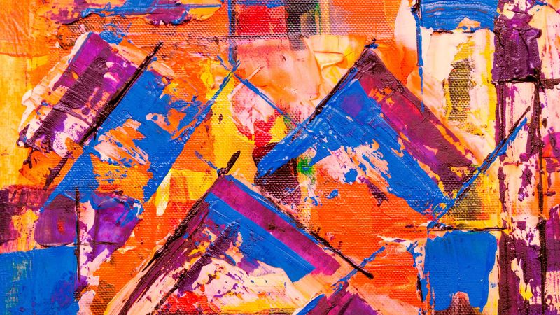 paints, painting, canvas, modern, 4k