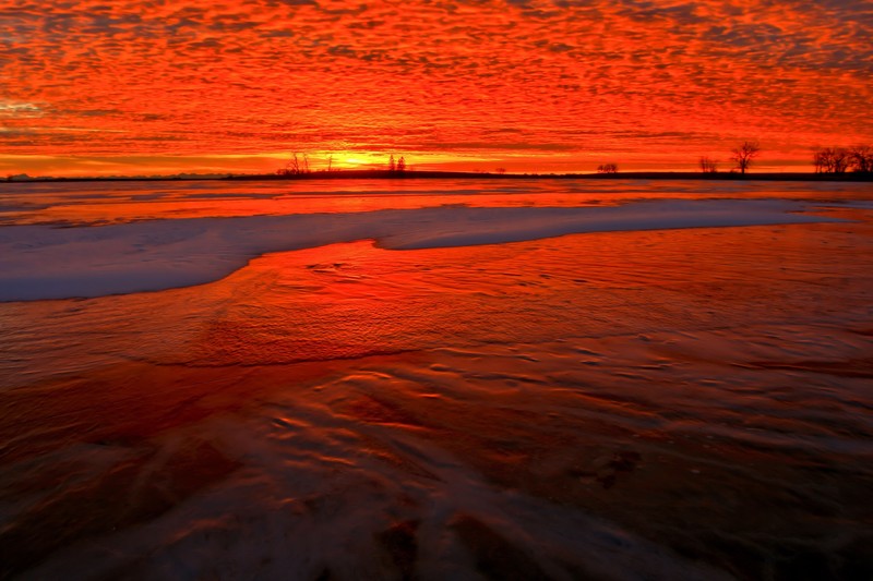 red, dark, sunset, hd, 4k