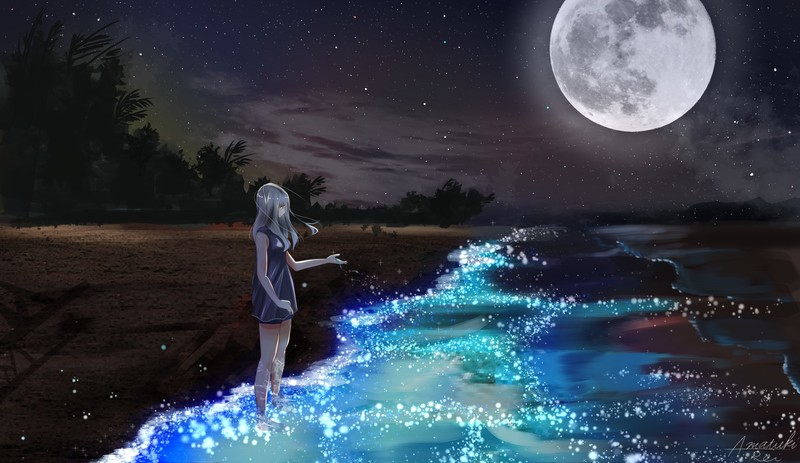 anime girl, anime, artist, artwork, digital art, hd