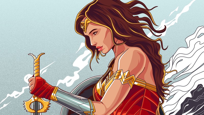 wonder woman, hd, 4k, artwork, digital art, superheroes, behance