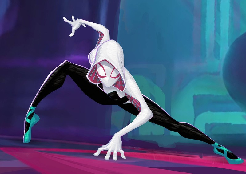 gwen, gwen stacy, hd, artwork, artist, digital art, spiderman into the spider verse, deviantart