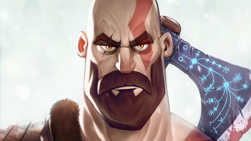 kratos, god of war, superheroes, hd, artwork, artist, digital art, behance