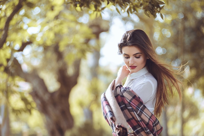 redhead, girls, model, hd, depth of field