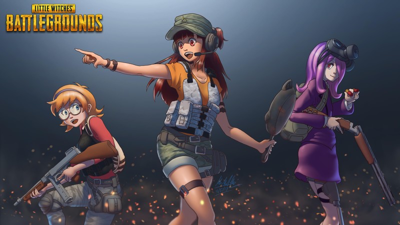 pubg, anime girl, anime, games, artist, artwork, digital art, hd, 4k