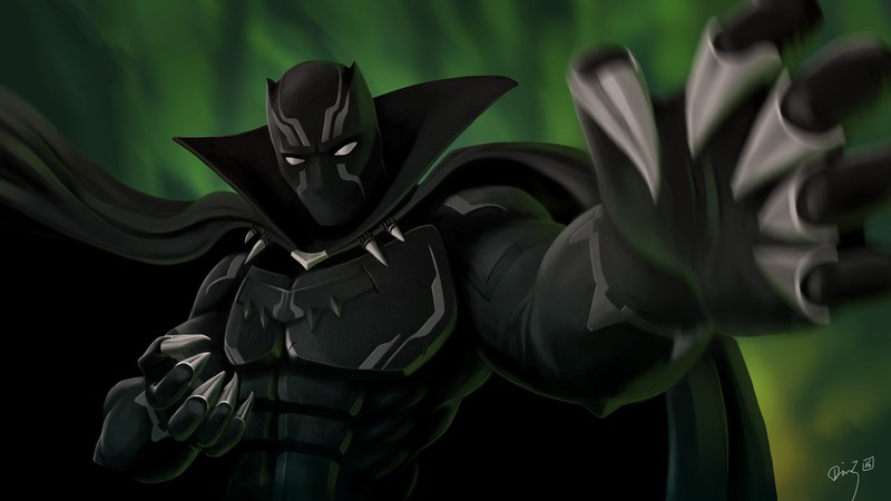 black panther, superheroes, hd, artwork, digital art, behance