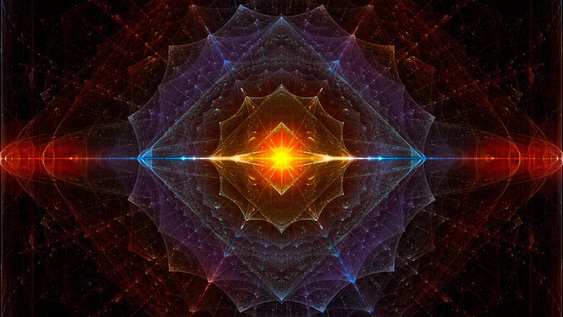 fractal, glow, bright, abstraction, pattern, 4k