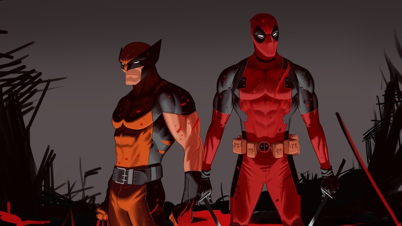 wolverine, deadpool, superheroes, artwork, hd, behance, artist