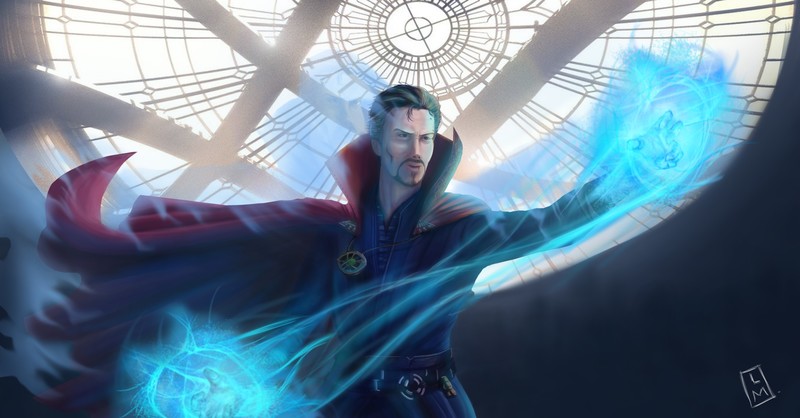 doctor strange, artist, artwork, digital art, illustration, superheroes, 4k, behance