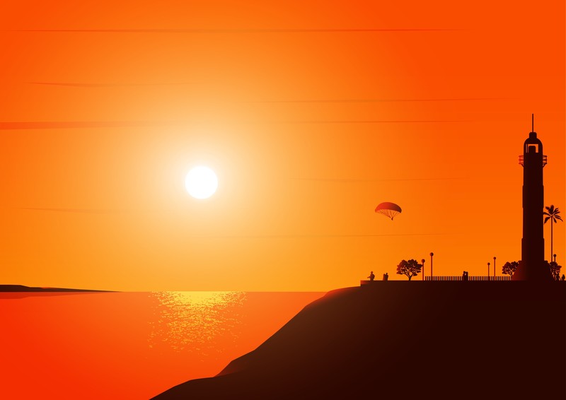 beach, illustration, artist, artwork, digital art, hd, 4k, behance