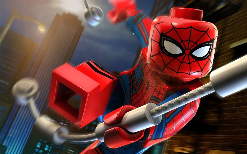 lego, spiderman, superheroes, artwork, hd, digital art
