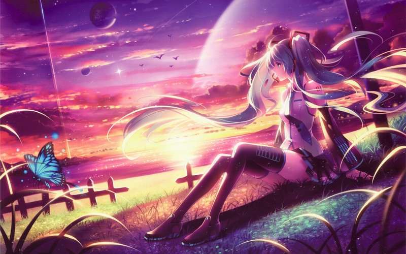 hatsune miku, vocaloid, anime, anime girl, hd, artist, artwork, digital art