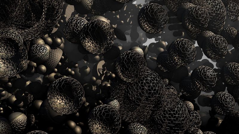 balls, spheres, 3d, volume, structure, 4k