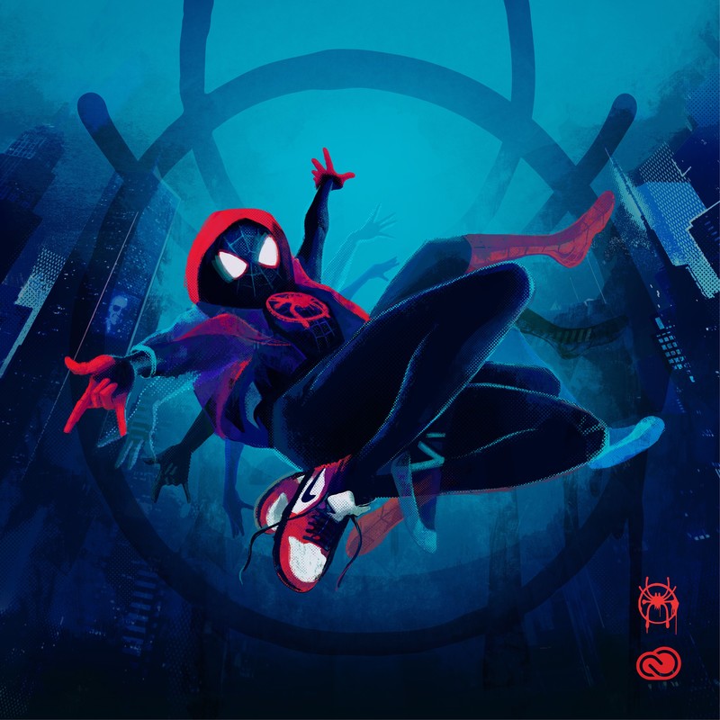 spiderman into the spider verse, 2018 movies, superheroes, movies, 4k, spiderman, animated movies, hd, artwork, artist, digital art, behance