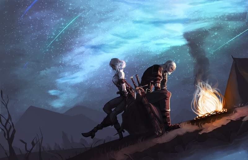 ciri, geralt of rivia, the witcher 3, games, ps4 games, xbox games, pc games, hd, 4k, 5k, artstation