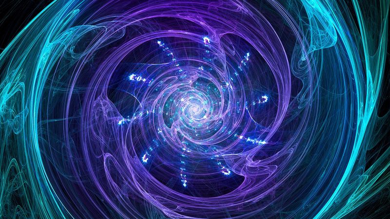 fractal, swirling, bright, glow, abstraction, 4k