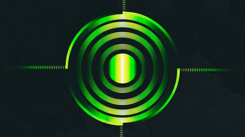 abstract, circle, hd, 4k, green, digital art, behance