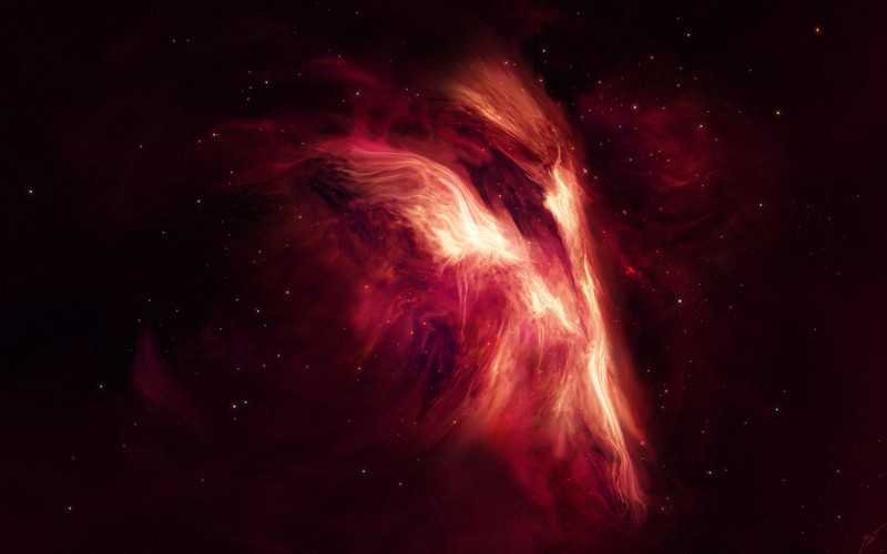 nebula, red, digital universe, hd, artist, artwork, digital art, deviantart