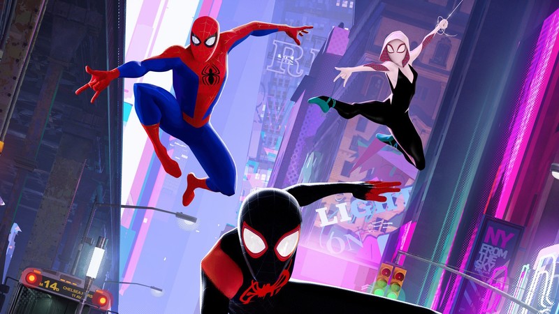 spiderman into the spider verse, 2018 movies, movies, spiderman, animated movies, hd, poster