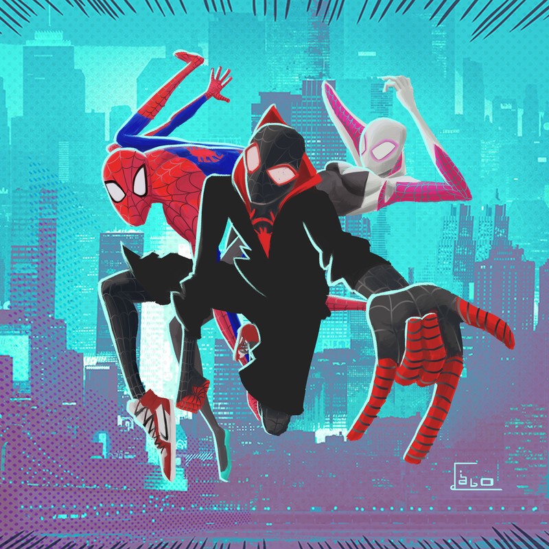 spiderman into the spider verse, gwen stacy, superheroes, 4k, spiderman, animated movies, hd, artwork, artist, digital art, behance