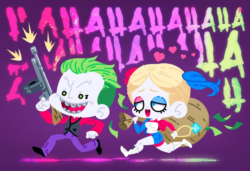 joker, harley quinn, behance, supervillain, artist, artwork, digital art, hd, 4k, superheroes