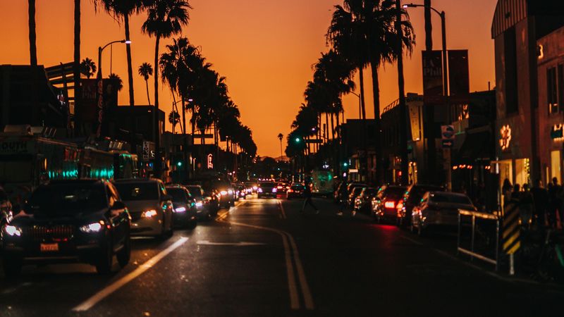 road, street, cars, dark, night city, 4k