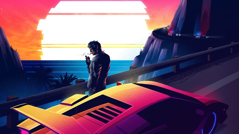 retrowave, artist, artwork, digital art, hd, behance