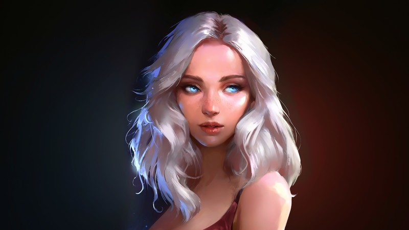 fantasy girls, blonde, artist, artwork, digital art, hd, 4k, artstation