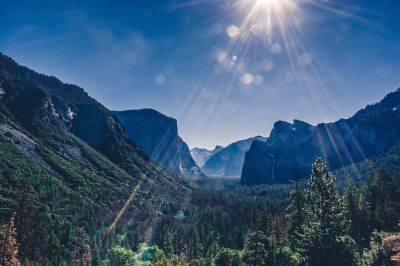 yosemite, nature, hd, mountains, valley, 4k, 5k, landscape, sunbeam