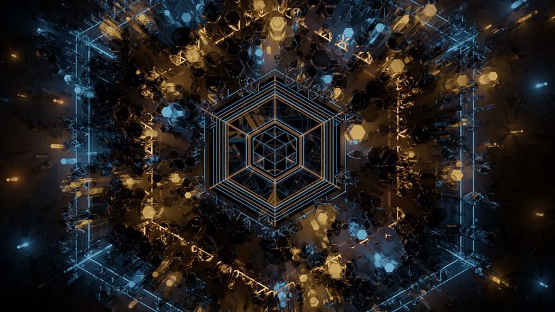 fractal, geometry, shapes, lines, abstraction, 4k