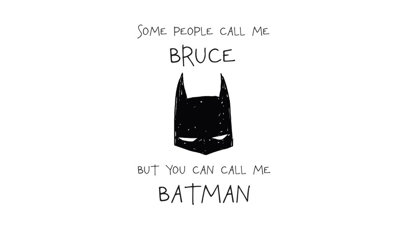 batman, superheroes, typography, hd, white