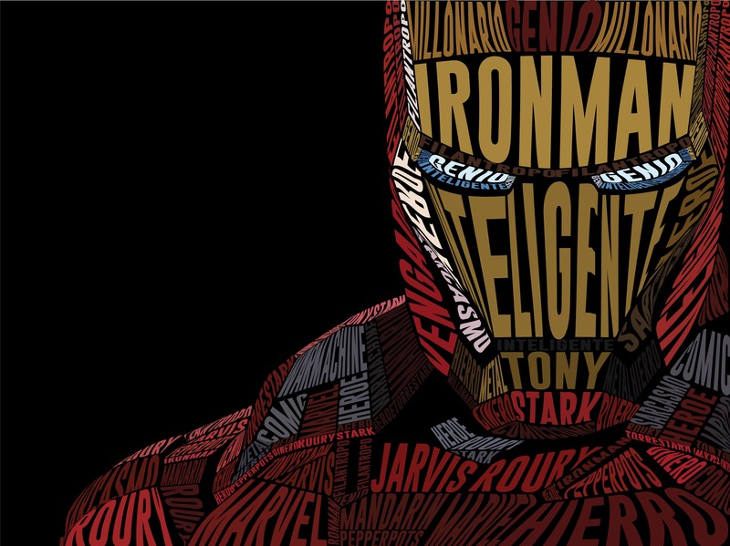iron man, hd, 4k, artwork, artist, digital art, superheroes, behance, typography