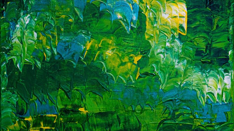 paint, green, canvas, stains, texture, 4k