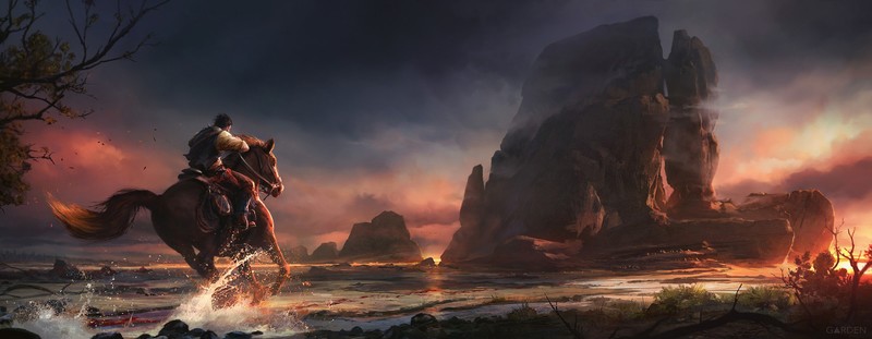 red dead redemption 2, games, artwork, hd, artstation