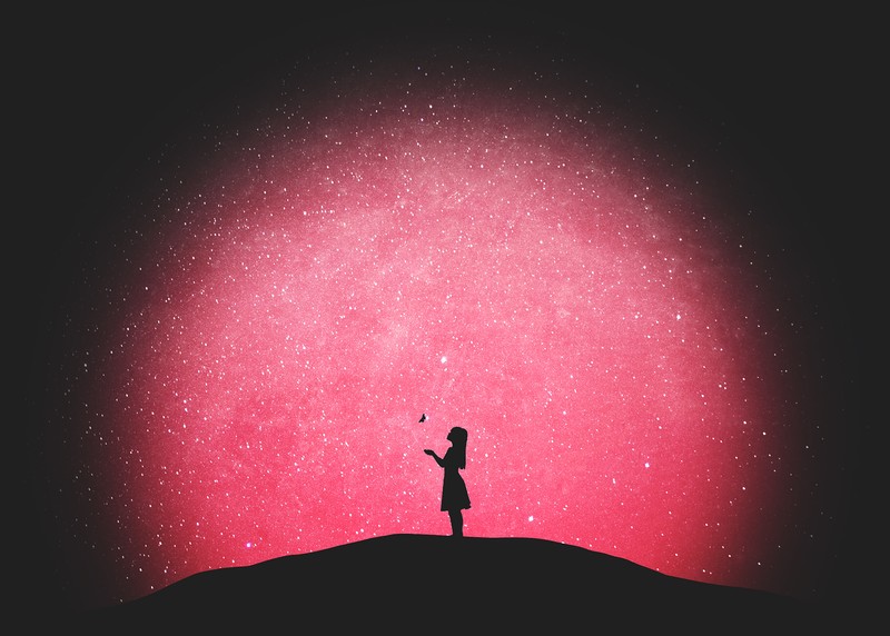 artist, artwork, digital art, hd, 4k, butterfly, deviantart, lonely, sad, pink