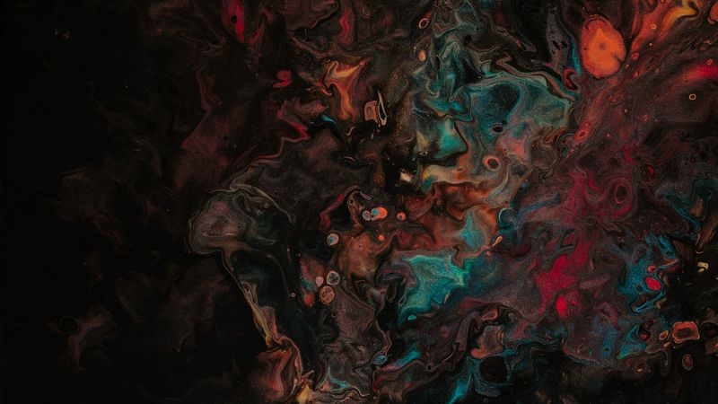 stains, colorful, dark, spots, abstraction, 4k