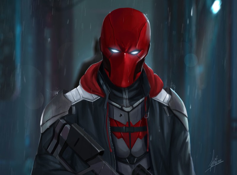 red hood, hd, artwork, superheroes, deviantart, artist, digital art