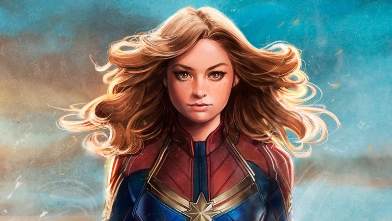 captain marvel movie, captain marvel, 2019 movies, movies, hd, artwork, artstation, digital art, brie larson, carol danvers