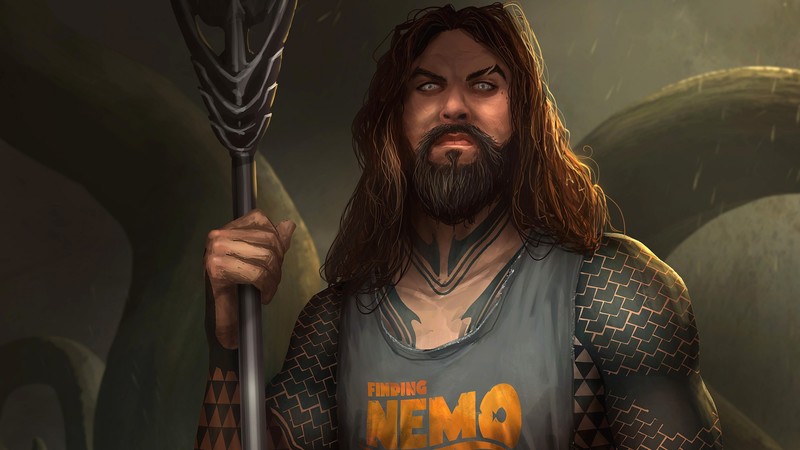 jason momoa, hd, superheroes, aquaman, artwork, deviantart, digital art