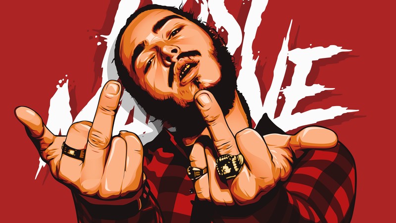 post malone, music, digital art, hd, 4k, behance