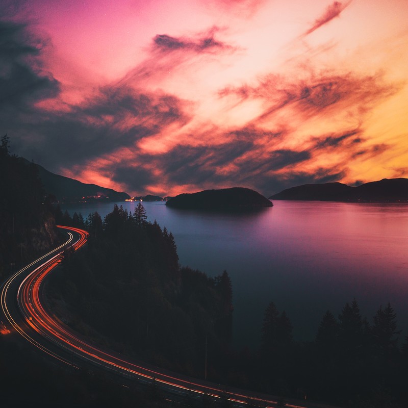 long exposure, light, trails, photography, hd, road