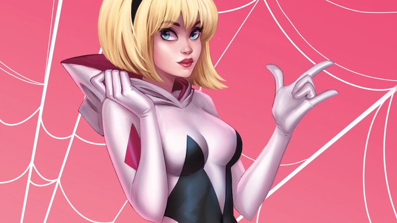 gwen, gwen stacy, hd, artwork, artist, digital art, superheroes, behance